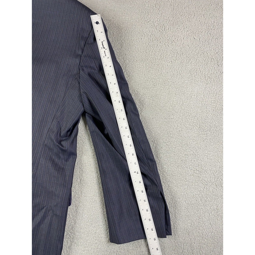 Brooks Brothers Jacket 46 L Navy SaxXon Wool Striped Madison 1818 Sport Coat - Picture 6 of 16